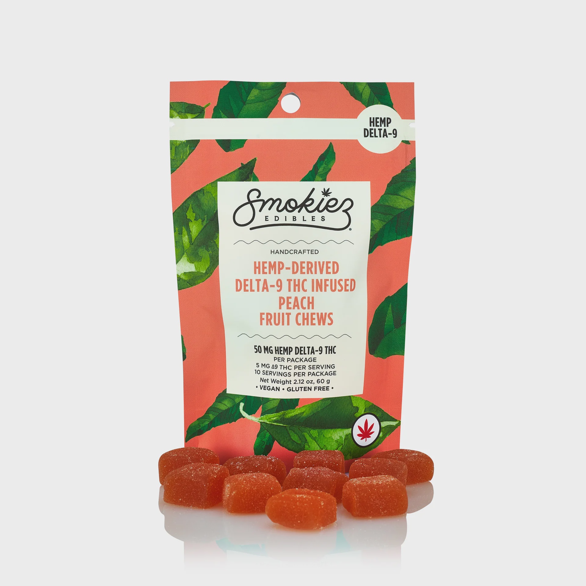Smokiez 50 MG Gummies (10 Pieces Per Package) / Peach 10pk Hemp Delta-9 50 MG
